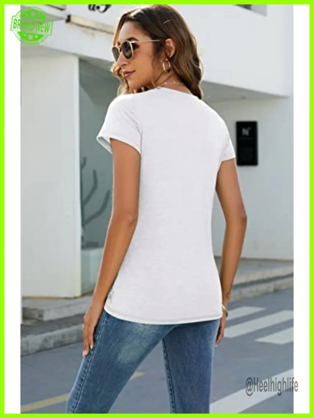 Womens Short Sleeve Crew Neck T-Shirt Basic Tee Tunic Top